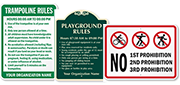 Playground Rules Signs