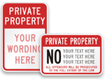 Custom Private Property Signs