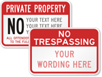 Custom No Vandalism Signs