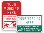 Custom Tow Away Signs