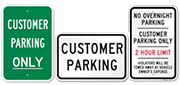 Customer Parking Signs