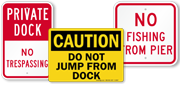 Dock and Pier Signs