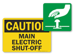 Electric Shut Off Signs