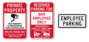 Employee Parking Signs