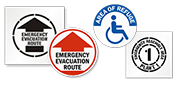 Evacuation Route Floor Signs & Stencils