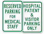 Hospital Parking Signs