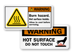 Hot Surface Labels