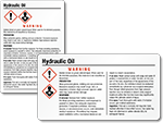 Hydraulic Oil GHS Labels