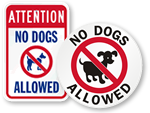 No Dogs Allowed Signs