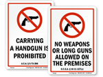 No Guns Signs by State