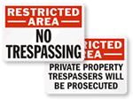 Restricted Area Signs