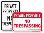 No Trespassing Signs By State