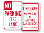 Official State Fire Lane Signs