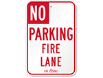 Official State Fire Lane Signs