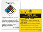 Propane Gas Labels