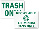 Recyclable Waste Signs