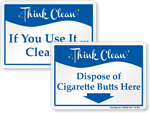 Think Clean Signs