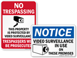 Video Surveillance Signs