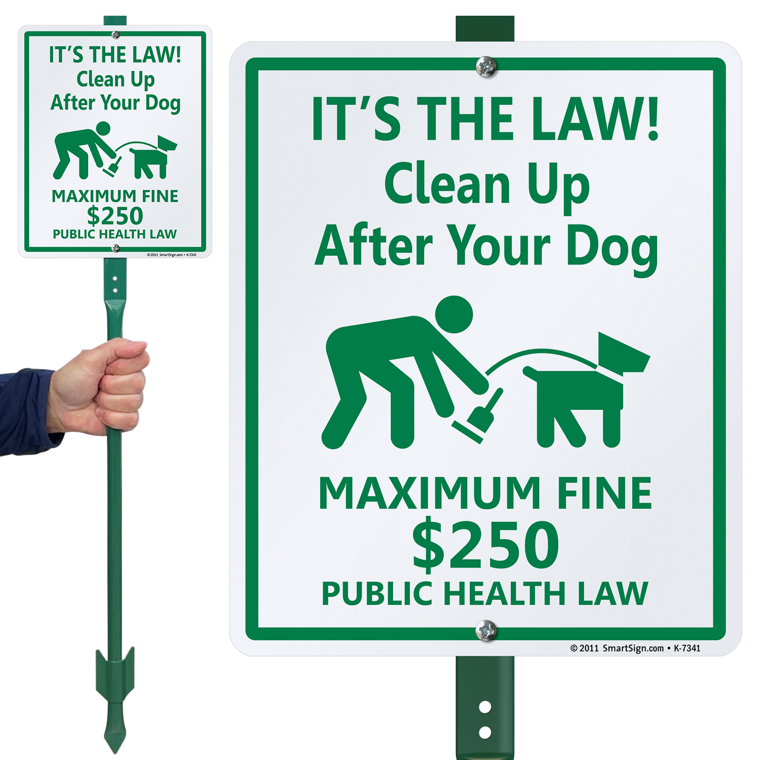 Clean It Up Maximum Penalty £1000 Dog Fouling Sign 200mm x 300mm Rigid Plastic 