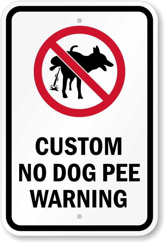 No Dog Pee Signs No Dog Peeing Signs
