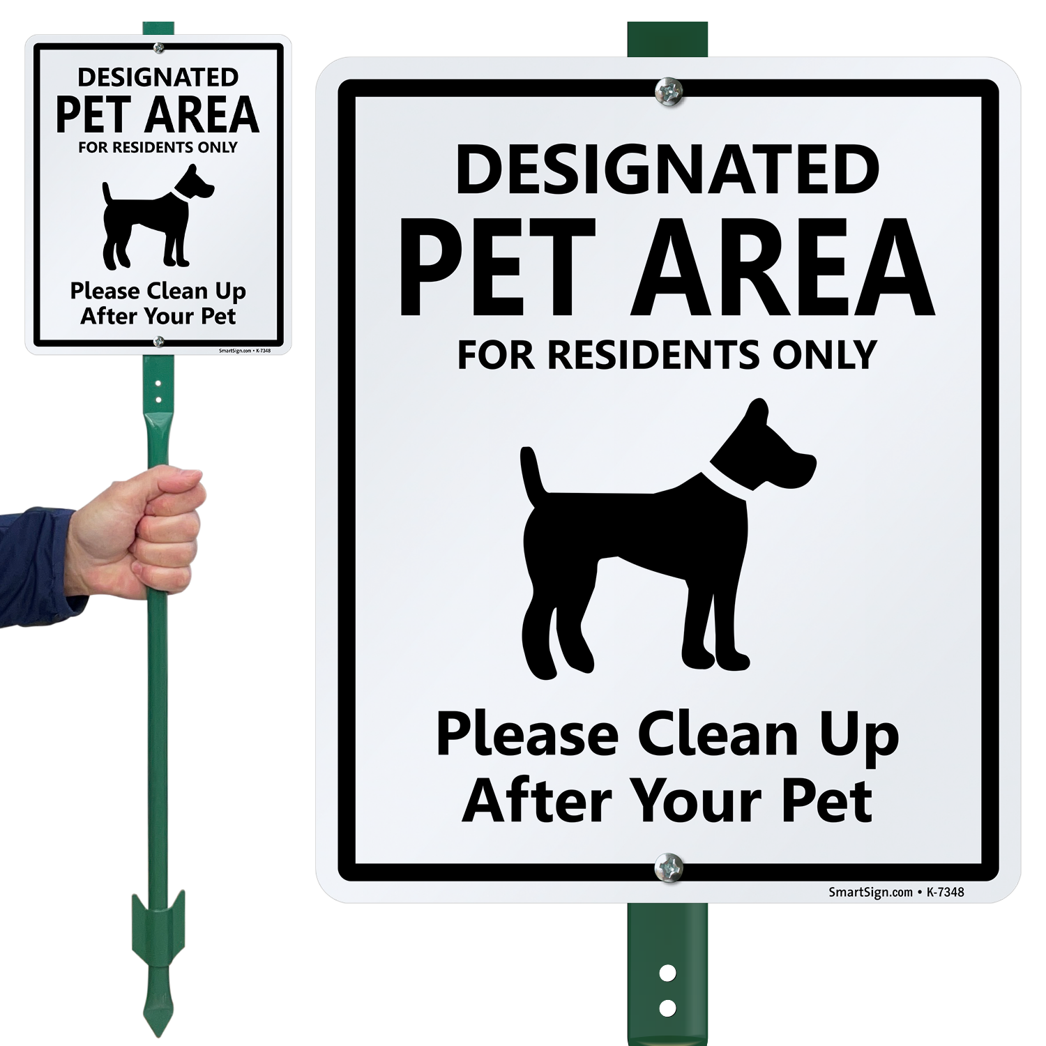 VARIOUS SIZES SIGN & STICKER OPTIONS DOG EXERCISE AREA SIGN 