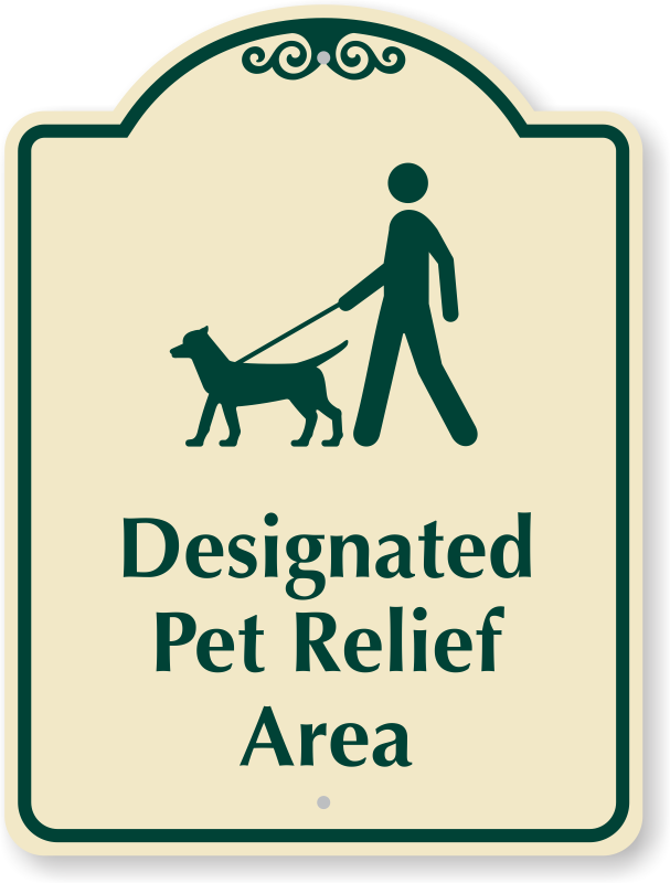 Designated Pet Relief Area Sign | Hassle Free Shipping