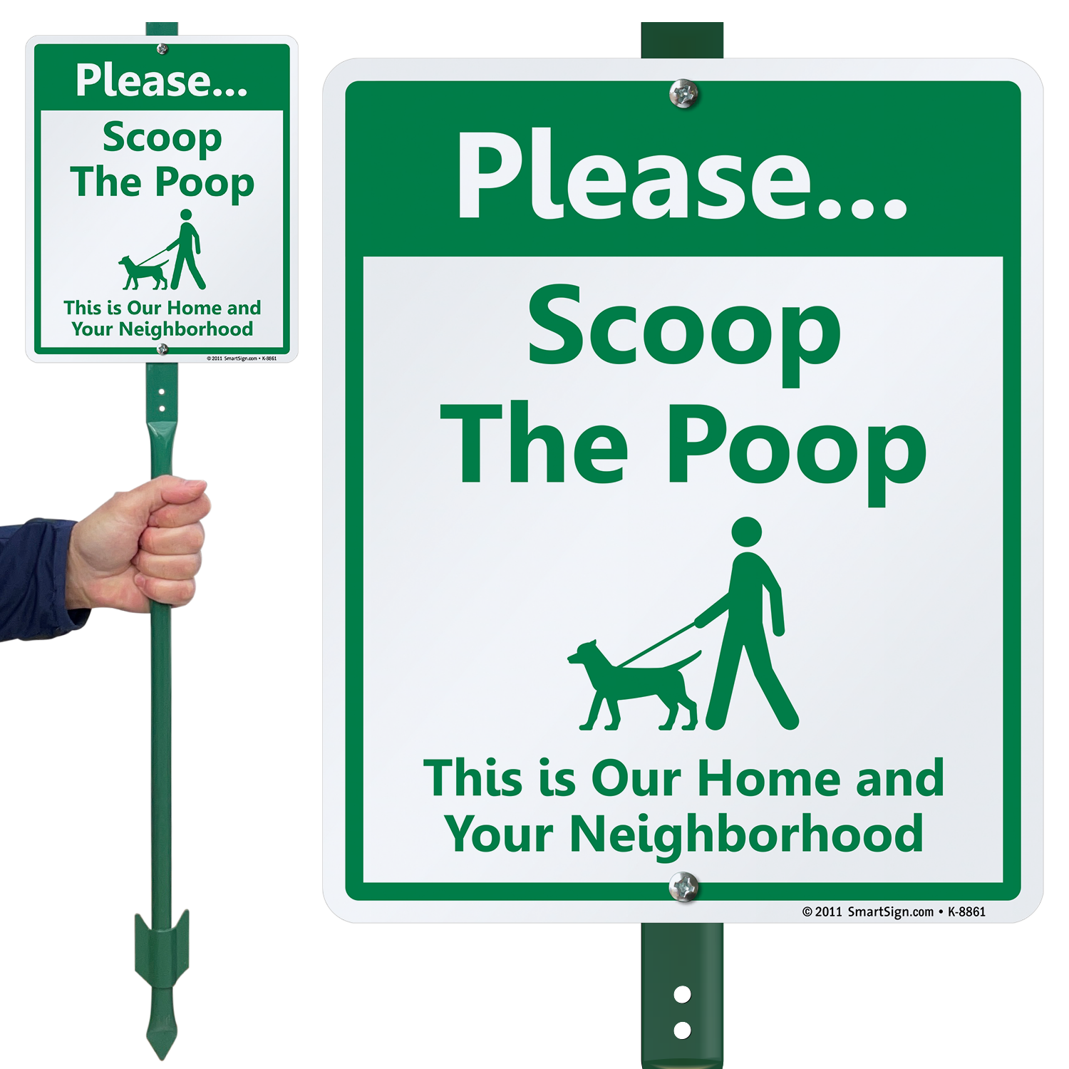Please Scoop The Poop Sign Dog Poop Lawnboss Sign