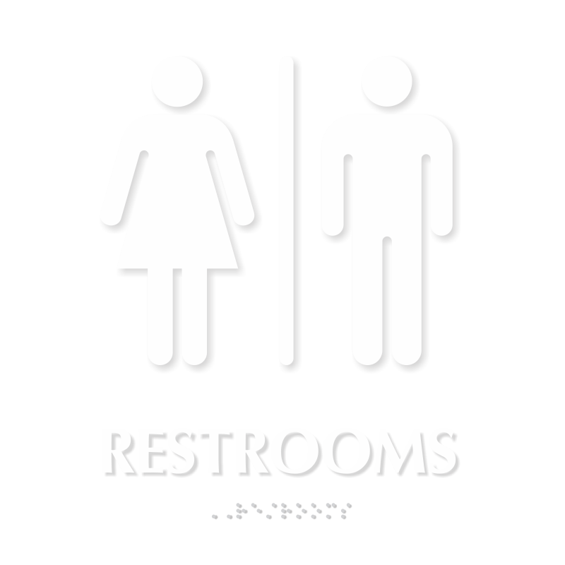 Restroom Men Women Sign