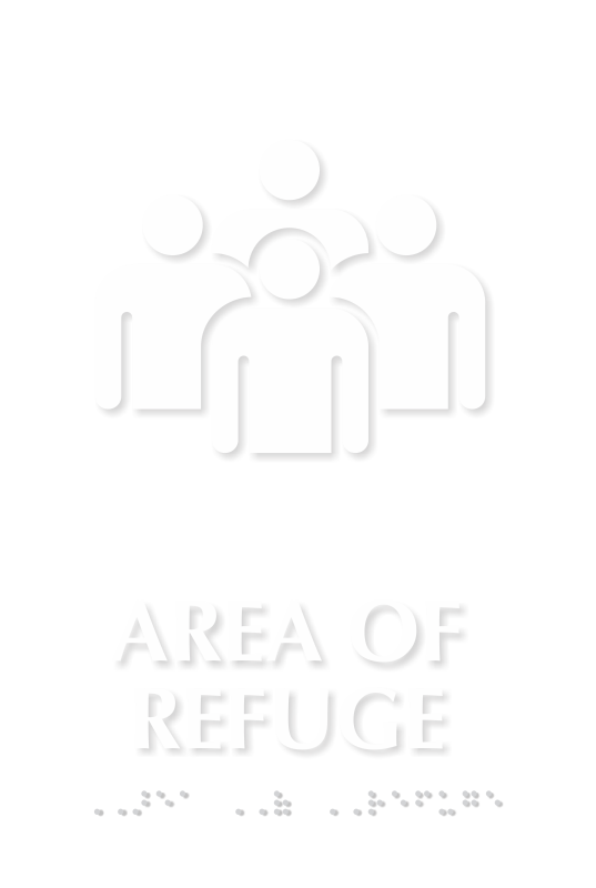 Braille Area Of Refuge Assembly Point Symbol Sign