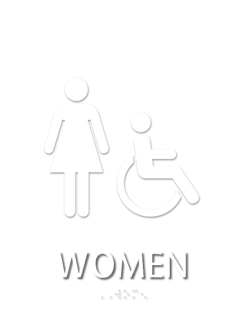 Women, with Women/ISA Handicapped Graphic Braille Sign