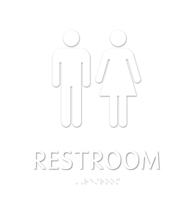 Restroom, with Male/Female Graphic and Braille