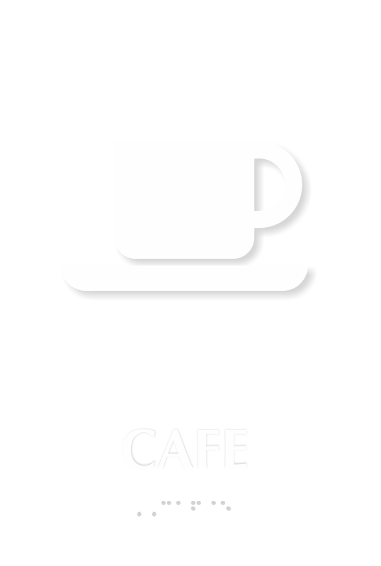 Café TactileTouch Braille Sign