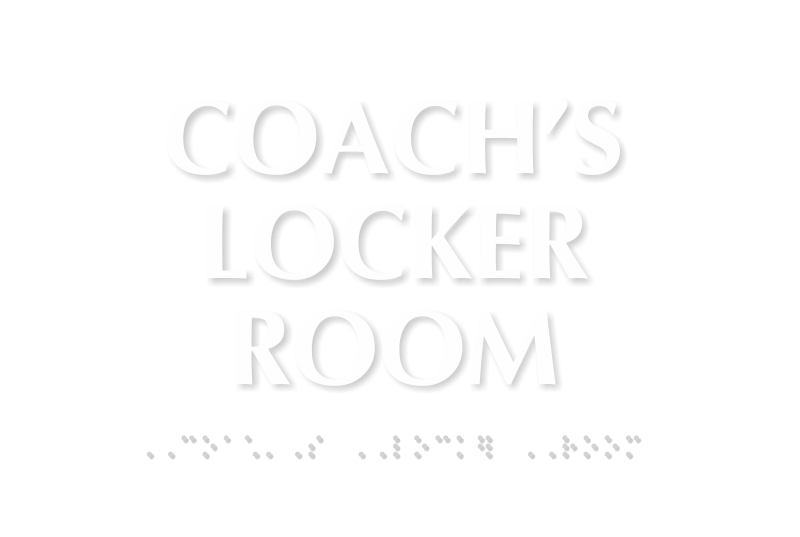 Coache's Locker Room TactileTouch Braille Sign