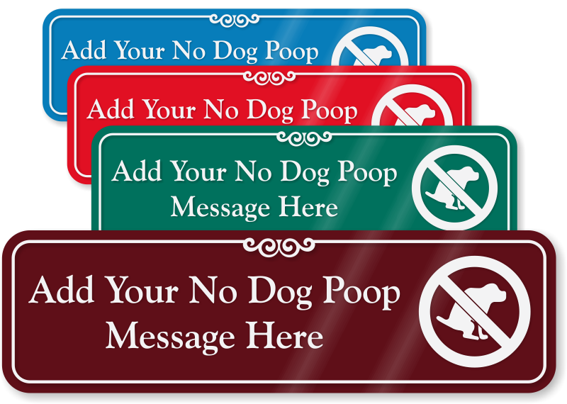 Dog Poop Signs - Keep your Lawn Poop Free with Curb Your Dog Signs