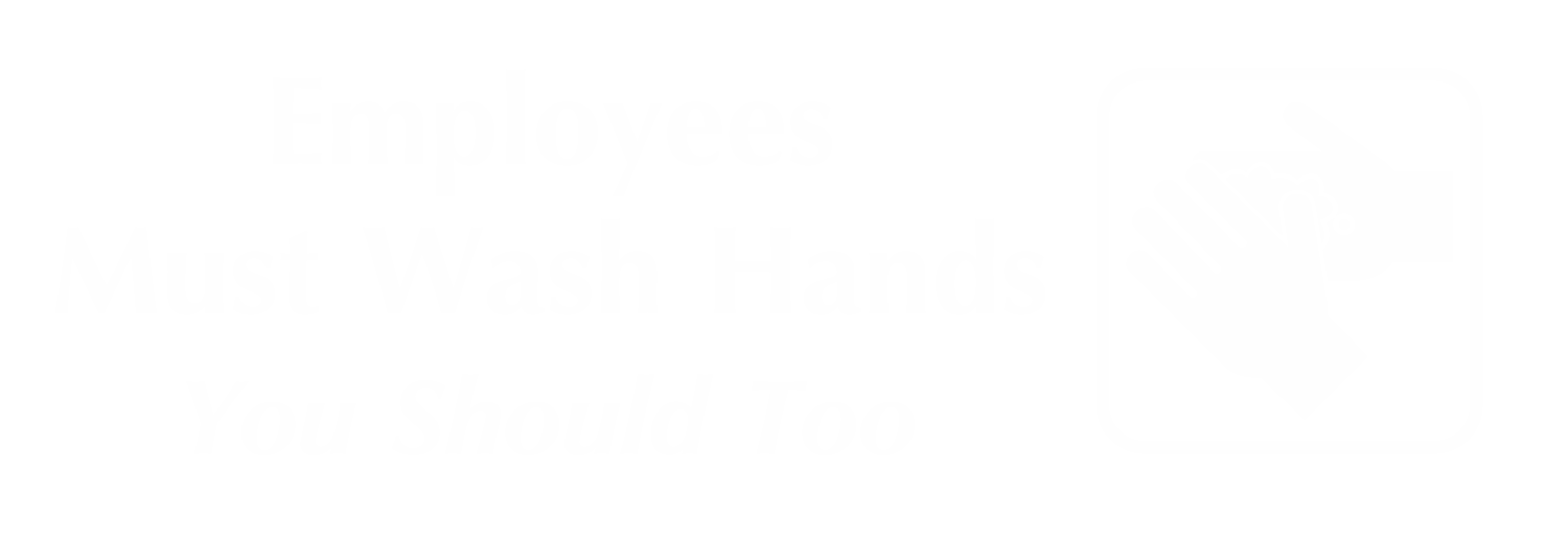 Employees Must Wash Hands Engraved Sign