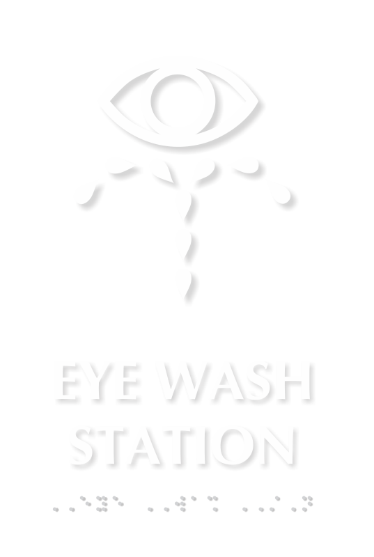 Eye Wash Station Tactile Touch Braille Sign