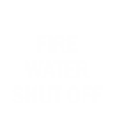 Fire Water Shut Off Engraved Valve Tag