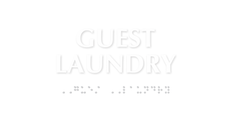 Guest Laundry Tactile Touch Braille Sign