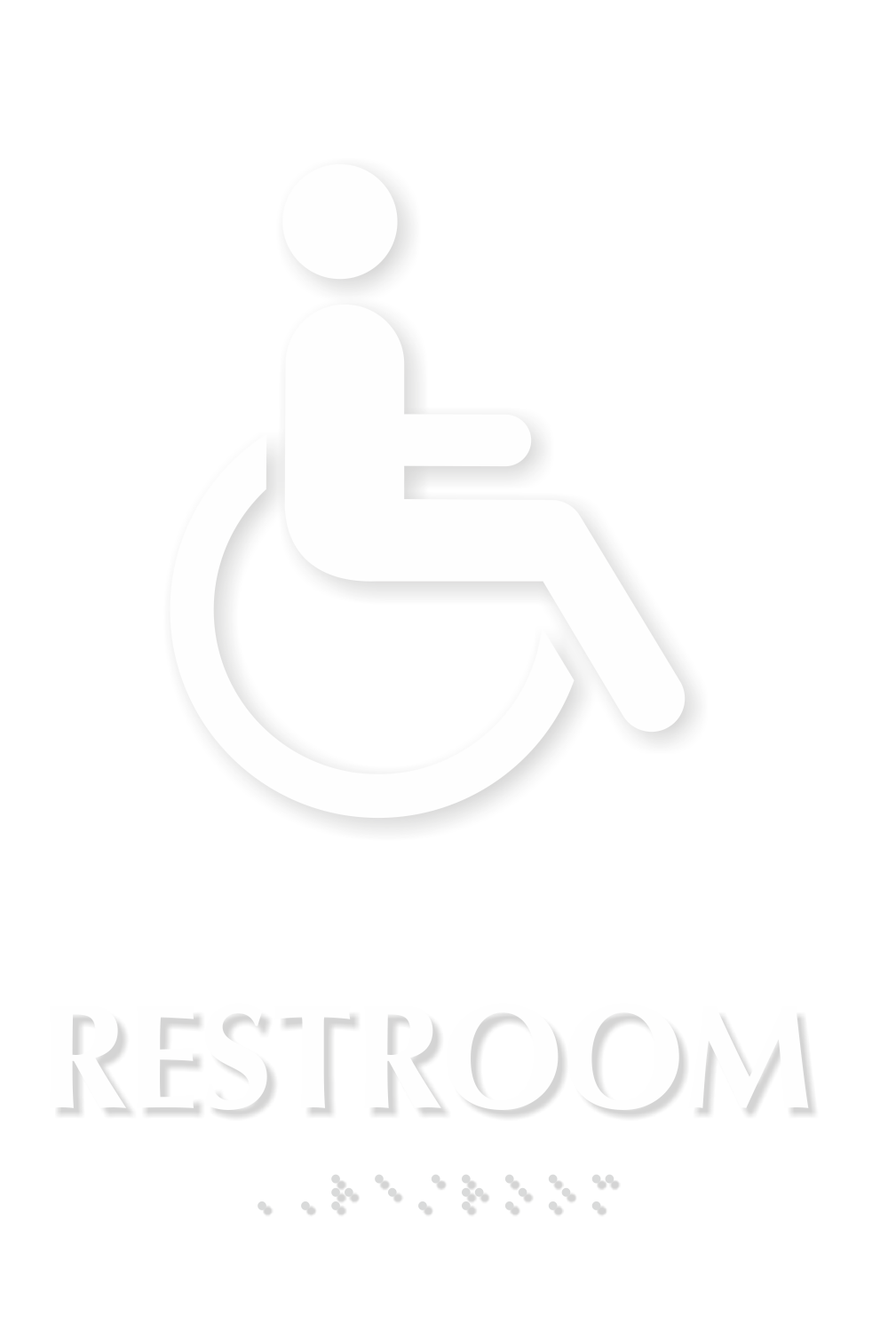Handicap Restroom TactileTouch Braille Sign