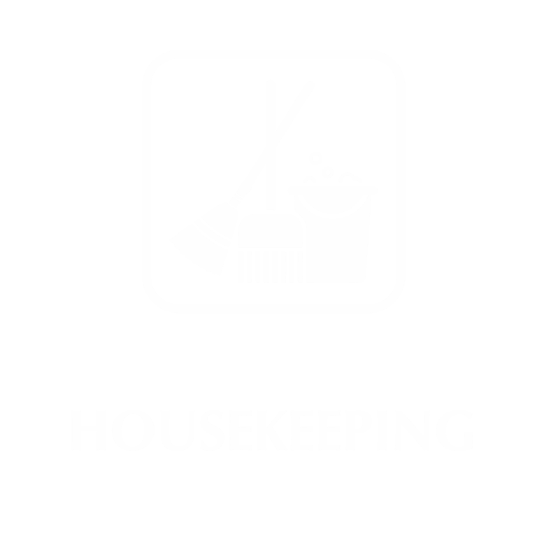 Housekeeping Engraved Sign with Symbol