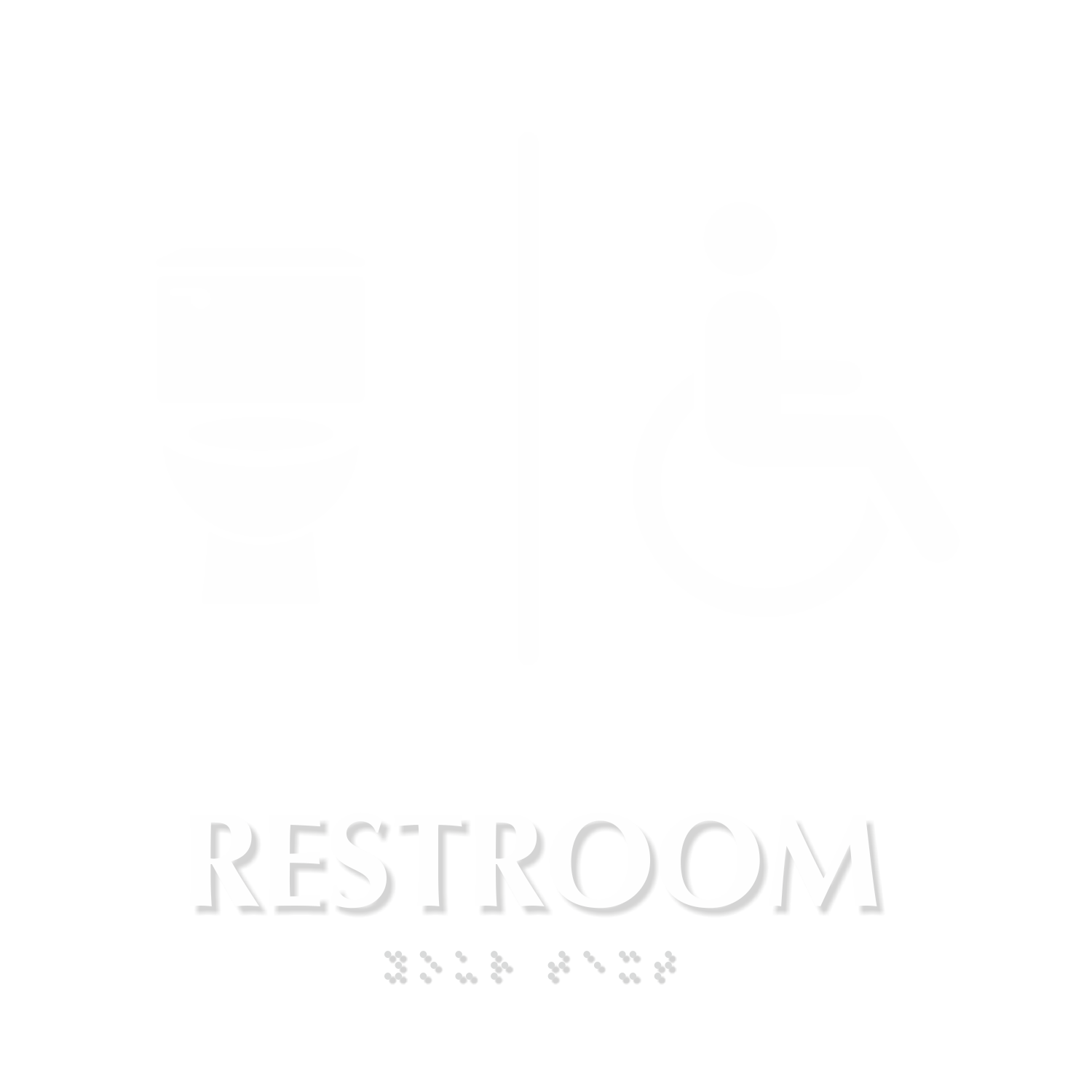 Restroom TactileTouch Braille Sign