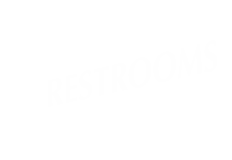 Restrooms Above Door Corridor Sign