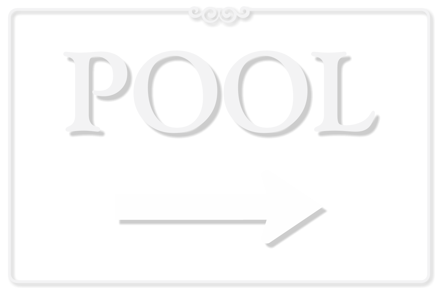ShowCase Directional Swimming Pool Sign