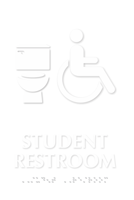 Student Restroom Toilet And ISA Symbol Sign