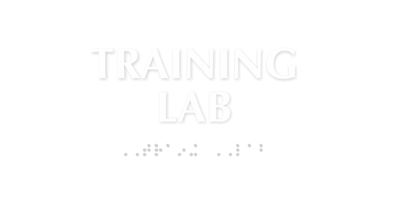 Training Lab Tactile Touch Braille Sign