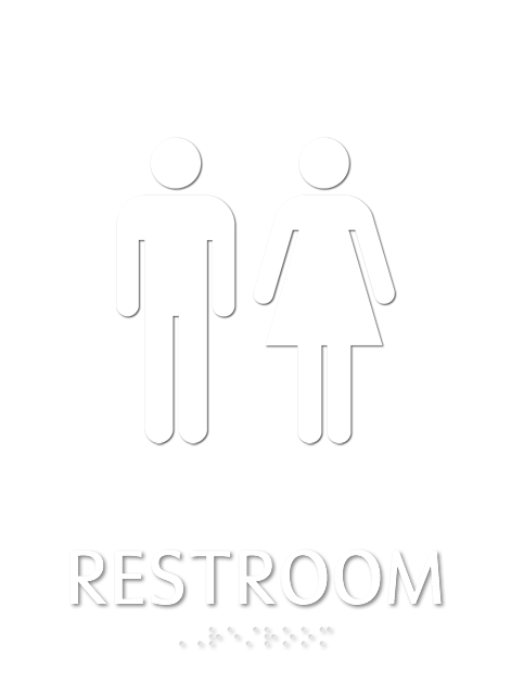 Restroom, Unisex, 11.375 in. x 8.375 in. Sign