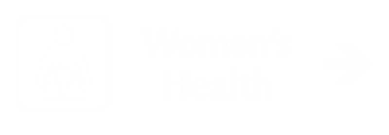 Women's Health Engraved Sign, Right Arrow Direction Symbol