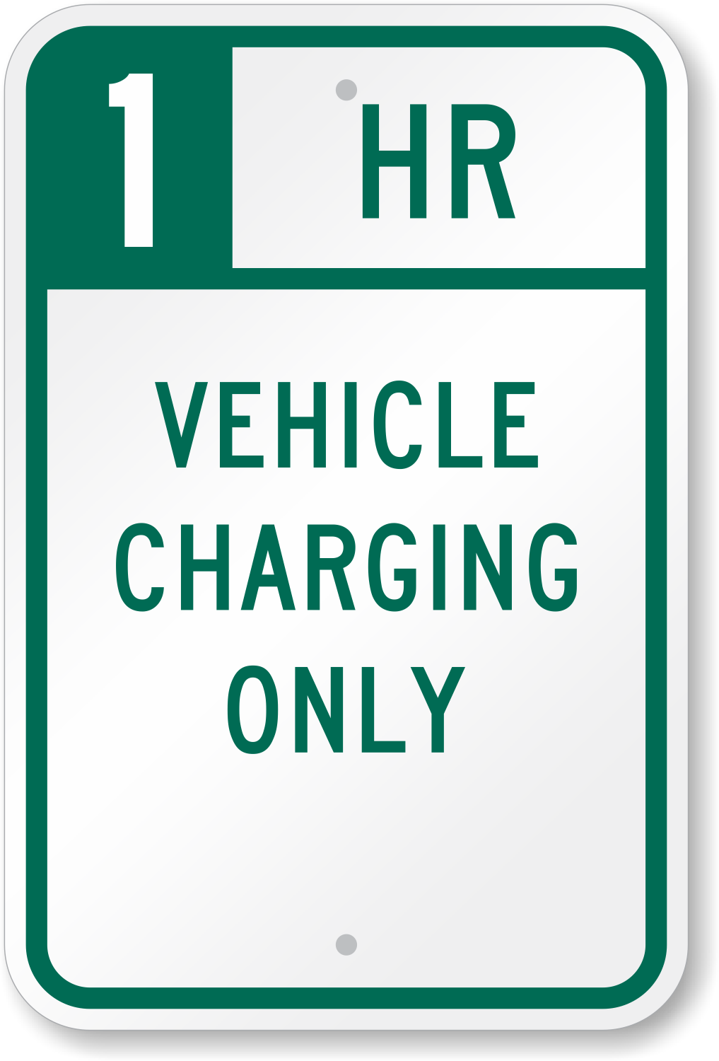 Time Limit Vehicle Charging Parking Sign with Arrow