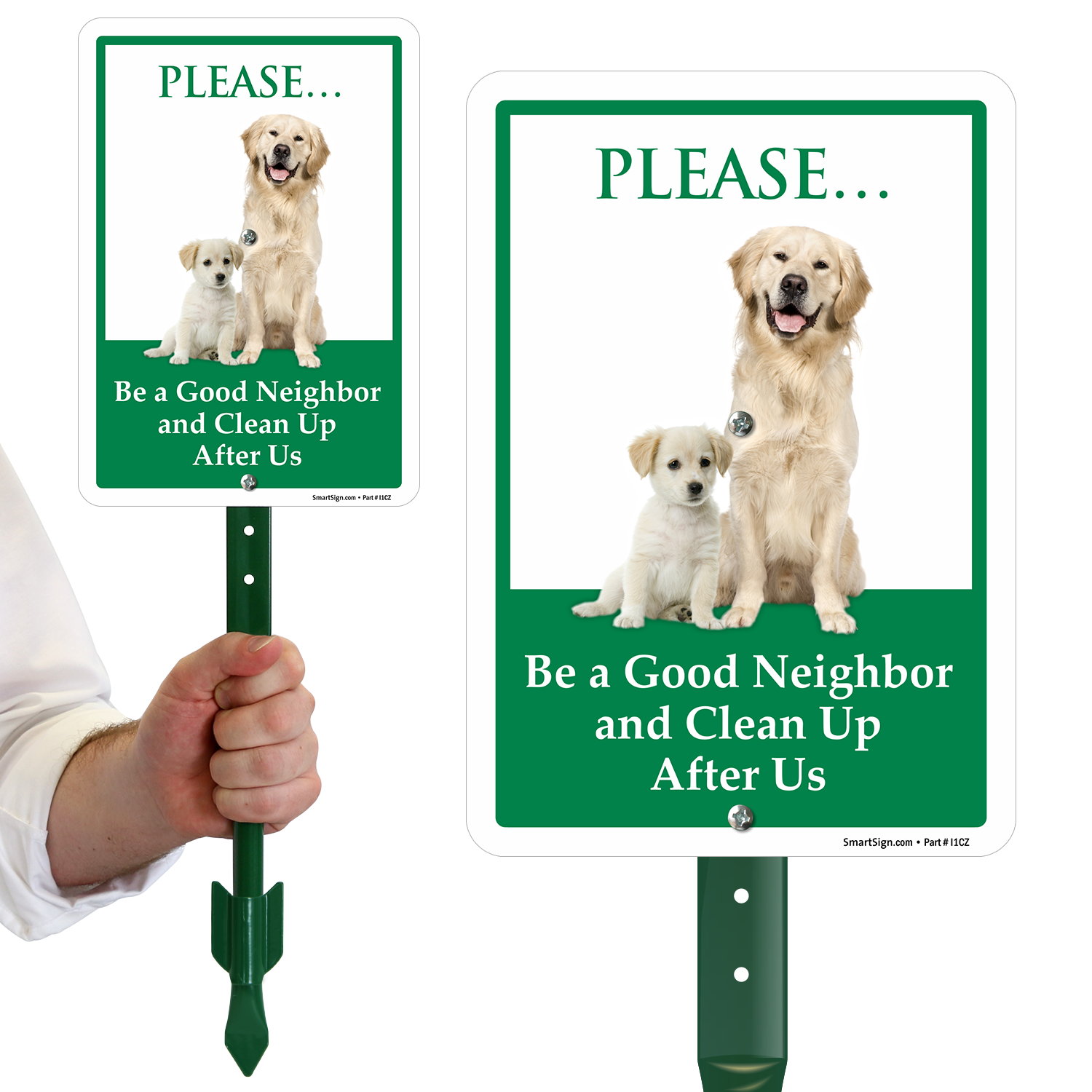 Please Be A Good Neighbor and Clean Up After Us Dog Poop Sign, SKU