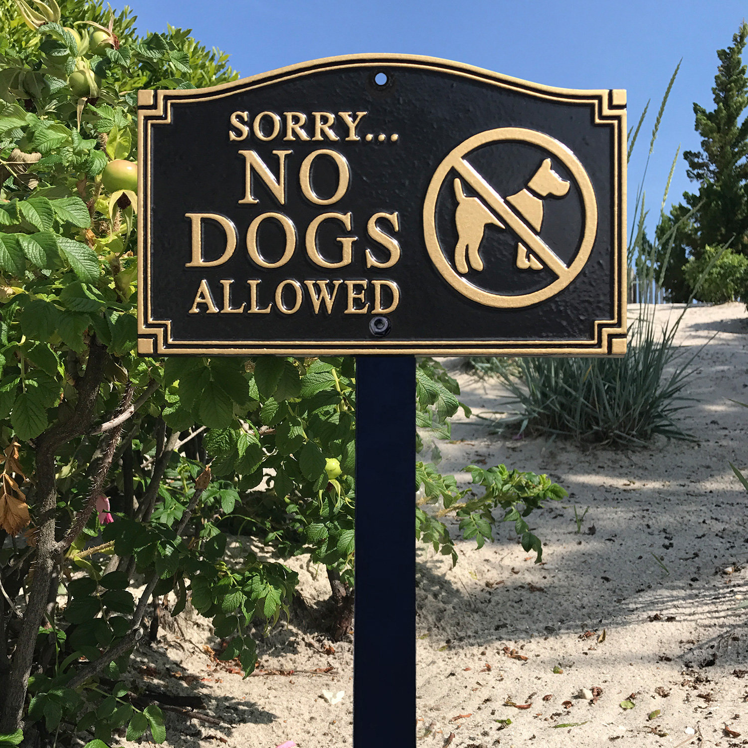 no-dogs-allowed-statement-lawn-plaque-signs